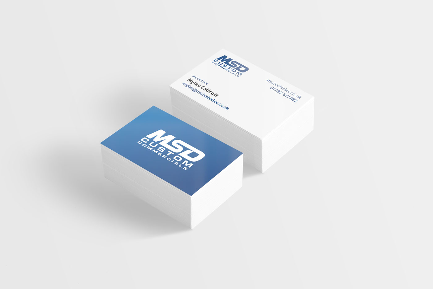 MSD Custom Commercials Business Cards